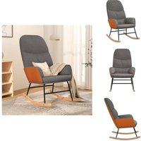 Schaukelstuhl Hellgrau Stoff - Schaukelstuhl - Relaxsessel - Gartenstuhl - Esszimmerstuhl - Lounge Chair von VIDAXL