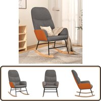 Schaukelstuhl Hellgrau Stoff - Schaukelstuhl - Relaxsessel - Gartenstuhl - Esszimmerstuhl - Lounge Chair von VIDAXL