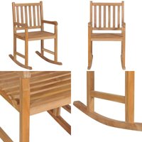 Vidaxl - Schaukelstuhl Massivholz Teak - Holzsessel - Gartenstuhl - Teakholzmöbel - Outdoormöbel - Balkonmöbeln - Home & Living von VIDAXL