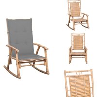 Vidaxl - Schaukelstuhl mit Auflage Bambus - Bambussessel - Gartenstuhl - Outdoor Möbel - Lounge Sessel - Balkonmöbel von VIDAXL