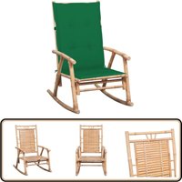 Schaukelstuhl mit Auflage Bambus - Bambussessel - Gartenstuhl - Outdoor Möbel - Lounge Sessel - Schaukelstuhl Schaukelstuhl mit Auflage Bambus - Bambussessel - Gartenstuhl - Outdoor Möbel - Lounge Sessel - Schaukelstuhl von VIDAXL