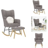 Schaukelstuhl mit Fußhocker Taupe Stoff - Schaukelstuhl Mit Fußhocker - Schaukelstühle Mit Fußhockern - Stuhl - Wohnzimmerstuhl Schaukelstuhl mit Fußhocker Taupe Stoff - Schaukelstuhl Mit Fußhocker - Schaukelstühle Mit Fußhockern - Stuhl - Wohnzimmerstuhl von VIDAXL