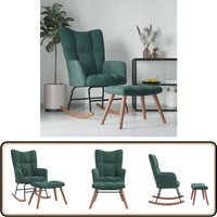 Schaukelstuhl mit Hocker Samt Dunkelgrün - Samtsofa - Relaxsessel - Schaukelstuhl - Lounge Chair - Gemütlicher Stuhl Schaukelstuhl mit Hocker Samt Dunkelgrün - Samtsofa - Relaxsessel - Schaukelstuhl - Lounge Chair - Gemütlicher Stuhl von VIDAXL