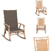 Schaukelstuhl mit Kissen Bambus - Bambussessel - Gartenstuhl - Outdoor Möbel - Lounge Chair - Balkonmöbel Schaukelstuhl mit Kissen Bambus - Bambussessel - Gartenstuhl - Outdoor Möbel - Lounge Chair - Balkonmöbel von VIDAXL