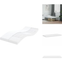 Schaumstoffmatratze Weiß 100x210 cm 7-Zonen Härtegrad 20 ILD - Schaumstoffmatratze - Schaumstoffmatratzen - Matratze - Matratzen von VIDAXL