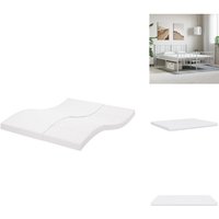 Schaumstoffmatratze Weiß 160x200 cm 7-Zonen Härtegrad 20 ild - Schaumstoffmatratze - Matratze - Doppelbettmatratze - 7-Zonen-Matratze - Weichmatratze von VIDAXL