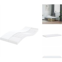 Schaumstoffmatratze Weiß 80x220 cm 7-Zonen Härtegrad 20 ild - Schaumstoffmatratze - Schaumstoffmatratzen - Matratze - Matratzen von VIDAXL