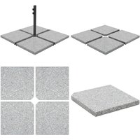 Schirm-Gewichtsplatten 4 Stk. Quadratisch Grau Granit 100 kg - Sonnenschirm-Gewichtsplatte - Sonnenschirm-Gewichtsplatten - Home & Living - Grau Schirm-Gewichtsplatten 4 Stk. Quadratisch Grau Granit 100 kg - Sonnenschirm-Gewichtsplatte - Sonnenschirm-Gewichtsplatten - Home & Living - Grau von VIDAXL