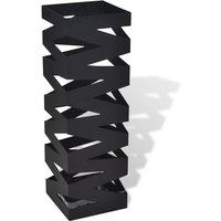 Vidaxl - Schirmständer Schirmhalter Gehstock Stahl schwarz quadratisch 48,5 cm von VIDAXL