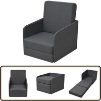 Schlafsessel Ausziehbar Dunkelgrau Stoff - Ausziehsessel - Schlafsofa - Sofa Bed - Wohnzimmersessel - Grau Schlafsessel Ausziehbar Dunkelgrau Stoff - Ausziehsessel - Schlafsofa - Sofa Bed - Wohnzimmersessel - Grau von VIDAXL