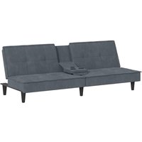 Schlafsofa mit Getränkehaltern Dunkelgrau Samt Vidaxl Schlafsofa mit Getränkehaltern Dunkelgrau Samt Vidaxl von VIDAXL