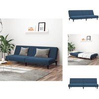 Vidaxl - Schlafsofa 2-Sitzer Blau Samt - Samtsofa - Schlafsofa - Gästebett - Wohnzimmersofa - Couch von VIDAXL