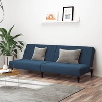Schlafsofa 2-Sitzer Blau Samt - Vidaxl Schlafsofa 2-Sitzer Blau Samt - Vidaxl von VIDAXL