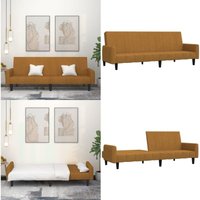 Schlafsofa 2-Sitzer Braun Samt - Samtsofa - Schlafsofa - Gästebett - Wohnzimmersofa - Couch - Home & Living Schlafsofa 2-Sitzer Braun Samt - Samtsofa - Schlafsofa - Gästebett - Wohnzimmersofa - Couch - Home & Living von VIDAXL