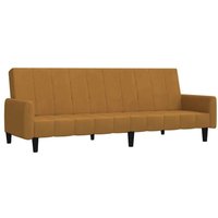 Schlafsofa 2-Sitzer Braun Samt Vidaxl von VIDAXL
