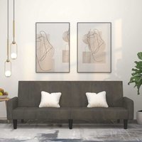 Schlafsofa 2-Sitzer Dunkelgrau Samt - Vidaxl Schlafsofa 2-Sitzer Dunkelgrau Samt - Vidaxl von VIDAXL