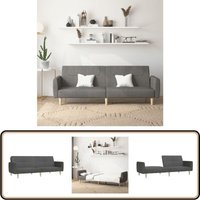 Schlafsofa 2-Sitzer Dunkelgrau Stoff - Schlafsofa - 2-Sitzer Sofa - Wohnraumgestaltung - Gästezimmer - Kleines Apartment Schlafsofa 2-Sitzer Dunkelgrau Stoff - Schlafsofa - 2-Sitzer Sofa - Wohnraumgestaltung - Gästezimmer - Kleines Apartment von VIDAXL