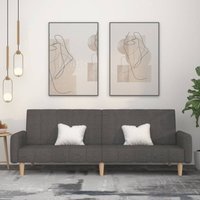 Vidaxl - Schlafsofa 2-Sitzer Dunkelgrau Stoff von VIDAXL
