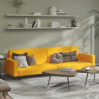 Schlafsofa 2-Sitzer Gelb Samt Vidaxl 66542 von VIDAXL