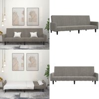 Schlafsofa 2-Sitzer Hellgrau Samt - Samtsofa - Schlafsofa - Gästebett - Wohnzimmersofa - Couch - Home & Living Schlafsofa 2-Sitzer Hellgrau Samt - Samtsofa - Schlafsofa - Gästebett - Wohnzimmersofa - Couch - Home & Living von VIDAXL