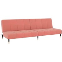 Schlafsofa 2-Sitzer Rosa Samt Vidaxl von VIDAXL