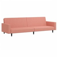 Schlafsofa 2-Sitzer Rosa Samt Vidaxl von VIDAXL