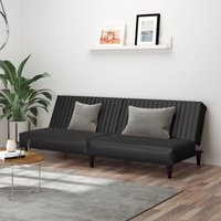 Schlafsofa 2-Sitzer Schwarz Kunstleder - Vidaxl von VIDAXL
