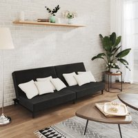 Schlafsofa 2-Sitzer Schwarz Samt - Vidaxl Schlafsofa 2-Sitzer Schwarz Samt - Vidaxl von VIDAXL