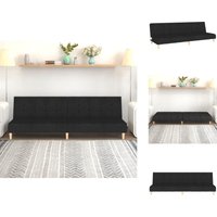 Schlafsofa 2-Sitzer Schwarz Stoff - Schlafsofa - 2-Sitzer Sofa - Gästebett - Wohnraum Möbel - Couch Schlafsofa 2-Sitzer Schwarz Stoff - Schlafsofa - 2-Sitzer Sofa - Gästebett - Wohnraum Möbel - Couch von VIDAXL