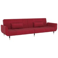 Vidaxl - Schlafsofa 2-Sitzer mit 2 Kissen Weinrot Samt Vidaxl - Schlafsofa 2-Sitzer mit 2 Kissen Weinrot Samt von VIDAXL