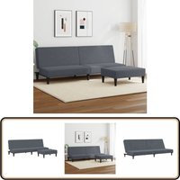 Schlafsofa 2-Sitzer mit Fußhocker Dunkelgrau Samt - Samtsofa - Schlafsofa - Sofa Mit Betfunktion - Gästezimmer - Wohnraum Schlafsofa 2-Sitzer mit Fußhocker Dunkelgrau Samt - Samtsofa - Schlafsofa - Sofa Mit Betfunktion - Gästezimmer - Wohnraum von VIDAXL