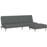 Schlafsofa 2-Sitzer mit Fußhocker Dunkelgrau Stoff Vidaxl Schlafsofa 2-Sitzer mit Fußhocker Dunkelgrau Stoff Vidaxl von VIDAXL