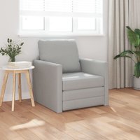 Schlafsofa 2-in-1 Wolken-Grau 74x77x81 cm Stoff vidaXL456237 von VIDAXL