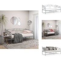 Vidaxl - Schlafsofa Bettgestell Grau Metall 90x200 cm - Schlafsofa - Bettgestell - Daybed - Gästebett - Metallbett von VIDAXL