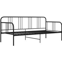 Schlafsofa Bettgestell Schwarz Metall 90x200 cm Vidaxl Schlafsofa Bettgestell Schwarz Metall 90x200 cm Vidaxl von VIDAXL