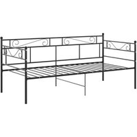 Schlafsofa Bettgestell Schwarz Metall 90x200 cm Vidaxl Schlafsofa Bettgestell Schwarz Metall 90x200 cm Vidaxl von VIDAXL