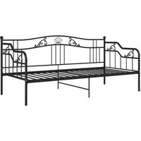 Schlafsofa Bettgestell Schwarz Metall 90x200 cm Vidaxl Schlafsofa Bettgestell Schwarz Metall 90x200 cm Vidaxl von VIDAXL