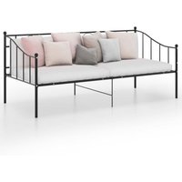 Schlafsofa Bettgestell Schwarz Metall 90x200 cm Vidaxl von VIDAXL