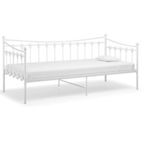 Schlafsofa Bettgestell Weiß Metall 90x200 cm vidaXL97867 von BONNEVIE