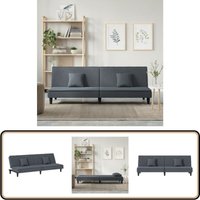 Schlafsofa Dunkelgrau Samt - Samtsofa - Schlafsofa - Wohnlandschaft - Gästebett - Sofa Bett von VIDAXL