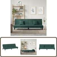 Schlafsofa Dunkelgrün Samt - Samtsofa - Schlafsofa - Wohnlandschaft - Gästebett - Sofa Bett Schlafsofa Dunkelgrün Samt - Samtsofa - Schlafsofa - Wohnlandschaft - Gästebett - Sofa Bett von VIDAXL