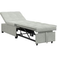 Schlafsofa Hellgrau 67 x 194 x 38 cm Samt Vidaxl von VIDAXL