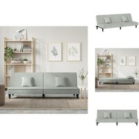 Schlafsofa Hellgrau Samt - Samtsofa - Schlafsofa - Wohnlandschaft - Gästebett - Sofa Bett Schlafsofa Hellgrau Samt - Samtsofa - Schlafsofa - Wohnlandschaft - Gästebett - Sofa Bett von VIDAXL