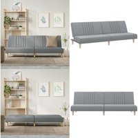 Schlafsofa Hellgrau Stoff - Sofa - Schlafsofa - Gästebett - Wohnzimmersofa - Polstersofa - Home & Living von VIDAXL