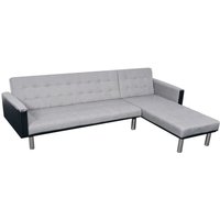 Vidaxl - Schlafsofa L-Form Stoff Schwarz und Grau 342168 Vidaxl - Schlafsofa L-Form Stoff Schwarz und Grau 342168 von VIDAXL