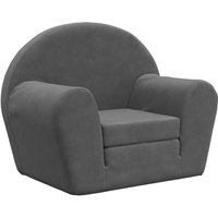 Vidaxl - Schlafsofa für Kinder Anthrazit Weich Plüsch 663138 von VIDAXL