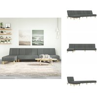 Vidaxl - Schlafsofa in L-Form Dunkelgrau 255x140x70 cm Stoff - L-förmiges Schlafsofa - Schlafsofa Grau - Wohnlandschaft - Sofa Bett - Gästebett von VIDAXL