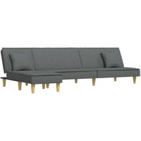 Schlafsofa in L-Form Dunkelgrau 255x140x70 cm Stoff Vidaxl Schlafsofa in L-Form Dunkelgrau 255x140x70 cm Stoff Vidaxl von VIDAXL