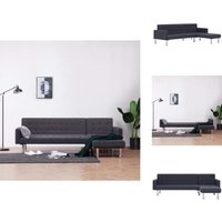 Schlafsofa in L-Form Dunkelgrau Polyester - Schlafsofa - Ecksofa - Wohnlandschaft - Sofa Bett - Gästebett Schlafsofa in L-Form Dunkelgrau Polyester - Schlafsofa - Ecksofa - Wohnlandschaft - Sofa Bett - Gästebett von VIDAXL