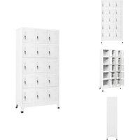 Schließfachschrank Hellgrau 90x40x180 cm Stahl - Schliessfachschrank - Metallschrank - Garderobe - Bürobedarf - Lagerraum von VIDAXL